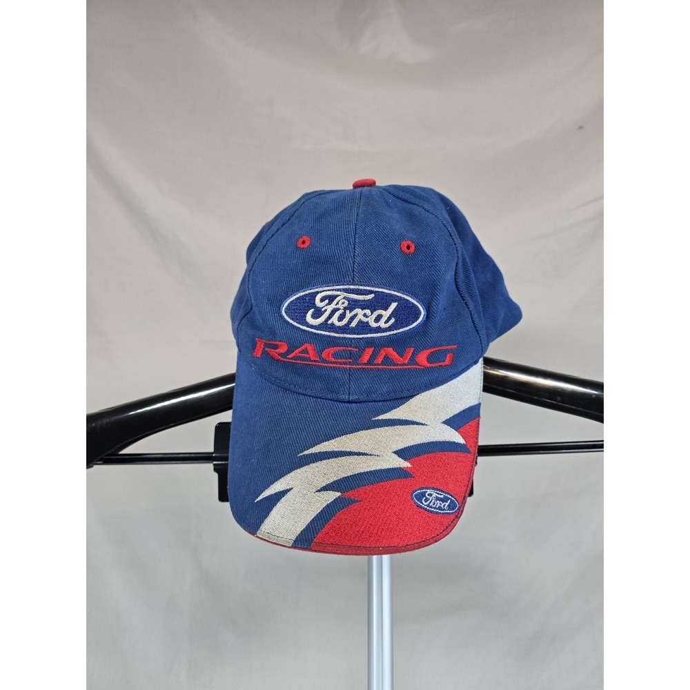 Vintage Ford Racing Ball Cap Official Licensed Product Blue Red White